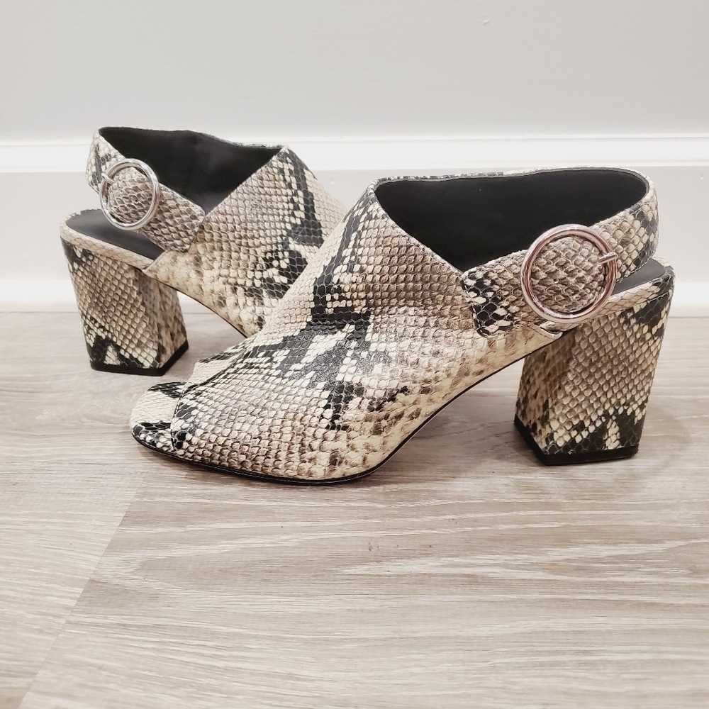 Via Spiga Elma Roccia Python Snake Sandals Size 10 - Picture 5 of 8
